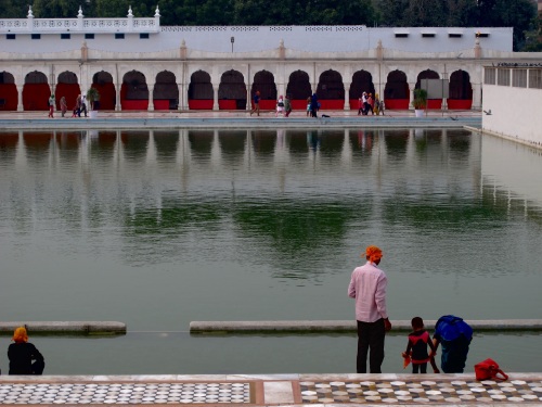 This is the temple pool where pilgrims cleanse themselves. 