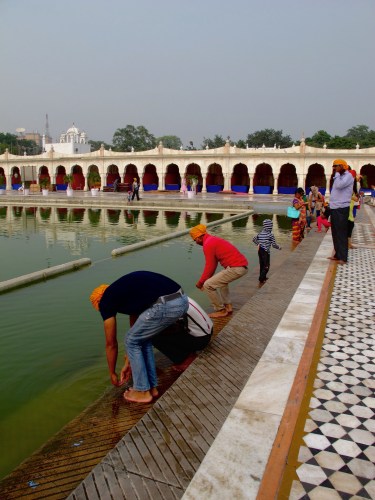 Feet, arms, legs, face washed with water from this pool. 