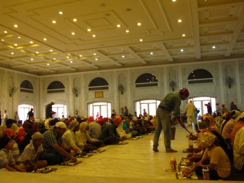 No rich or poor, pilgrim or not. Everyone is given a free meal.