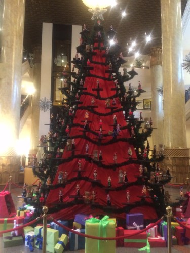 The real Hanoi Hilton all dressed up for Christmas! 